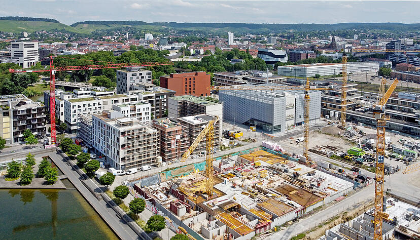 Der Stadtteil Neckarbogen wächst weiter: Hier entstehen im nächsten Bauabschnitt wieder Hunderte Wohnungen. Der Stadtteil Neckarbogen wächst weiter: Hier entstehen im nächsten Bauabschnitt wieder Hunderte Wohnungen.